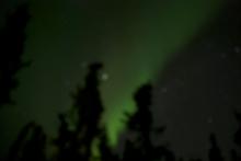 Aurora over the cabin