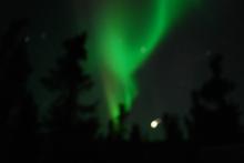 Aurora over the cabin getting brighter