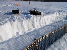 The wall of snow