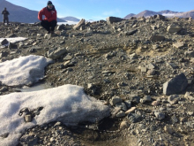 Snow covering a soil experiment