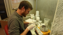 Matt Hedin Dividing a Soil Sample