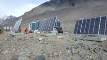 Solar panels at Lake Hoare