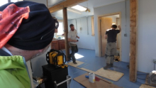 Installing the floor at Fryxell Camp