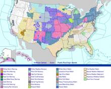 Weather map for US January 31, 2011