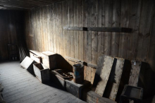 Supplies inside the hut