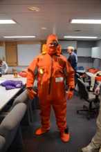 Survival suit for the boat