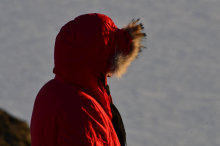 Fur rim on parka