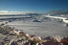 Sunny ice field