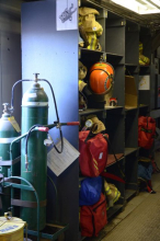 Interior de la estación de bomberos