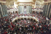 Associated Press image of Wisconsin's capitol