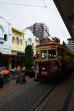 Tram along the city