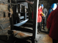 Inside the hut