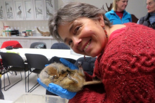 Karen holding Squirrel