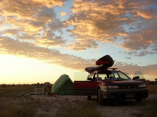 Our campsite in the desert