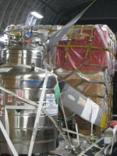 liquid helium dewars on board