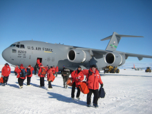 De-planing at McMurdo Station