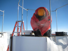 Chris Elliott preparing the tanks.