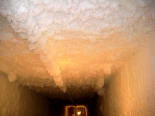 Ice crystals have formed everywhere from the humidity leaking out.