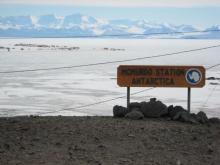 The Ross Ice Shelf is still frozen, but the airfield is about to move off of it.