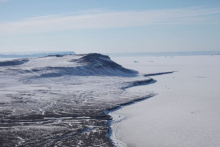 Glaciers terminate into Wolstenholme Fjord