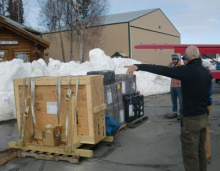 This is some of the ice core drilling gear.