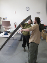 Two Scientists Studying Whale Baleen