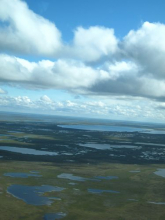 Flying Over the Arctic Tundra