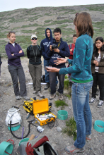 Scientist Julia Bradley-Cook explains how to measure carbon dioxide in the soil