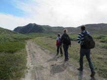 U.S. participants on waterfall hike