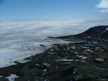 Looking down from Observation Hill onto McMurdo.