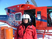 Refueling on the Beardmore Glacier.