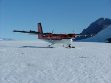 Twin Otter on Shackleton Glacier, Antarctica