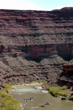 Our group floating the San Juan River through the San Juan Goosenecks