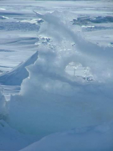 Close up of edge detail on a pressure ridge.