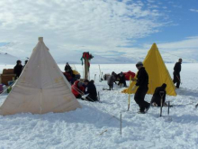 Final set up of Scott tents.