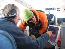 Twit with the radar in the twin otter.