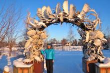 Moose antler arch in Fairbanks AK