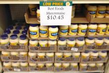 Mayo: Don’t complain about the price of mayonnaise at your local market.