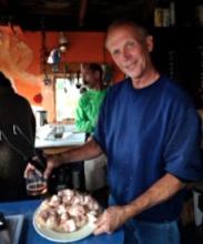 Dr. Steve Okkonen serves up dinner!