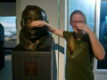 Rubbing Amundsen's nose