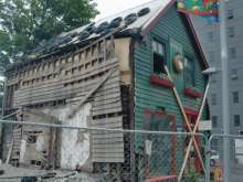 a destroyed building