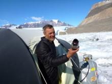 Ian with copepod trap