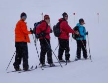 G-063 skiing near Scott Base. Photo by Justin Lawrence.