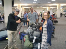 Arrival in Christchurch, with gear.