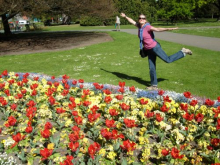 Lucy Coleman in the Botantical Gardens of Christchurch, New Zealand.