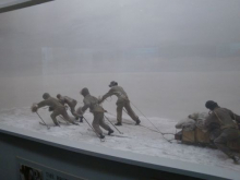 A model of the Scott Party- an earlier Antarctic Expedition that ended badly. At the Canterbury Museum.