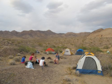 Our camp in the desert.