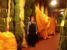 At the Berg Field Center, the warehouse for gear.