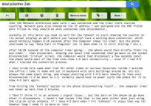 Email explaining satellite phone malfunctions.