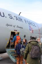 Boarding the LC-130